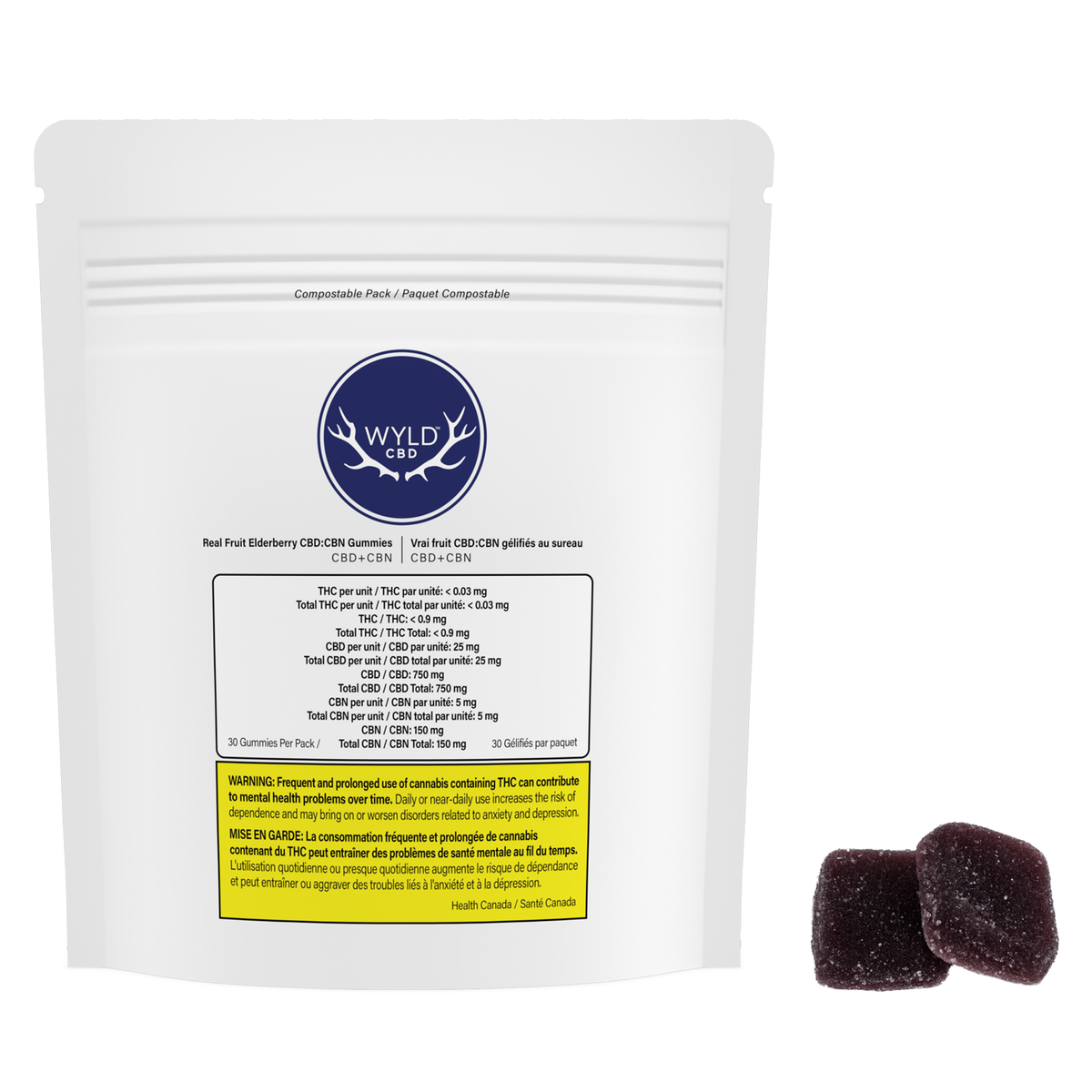 WYLD Elderberry 5:1 CBD:CBN Vegan Gummies – SensiMED Marketplace