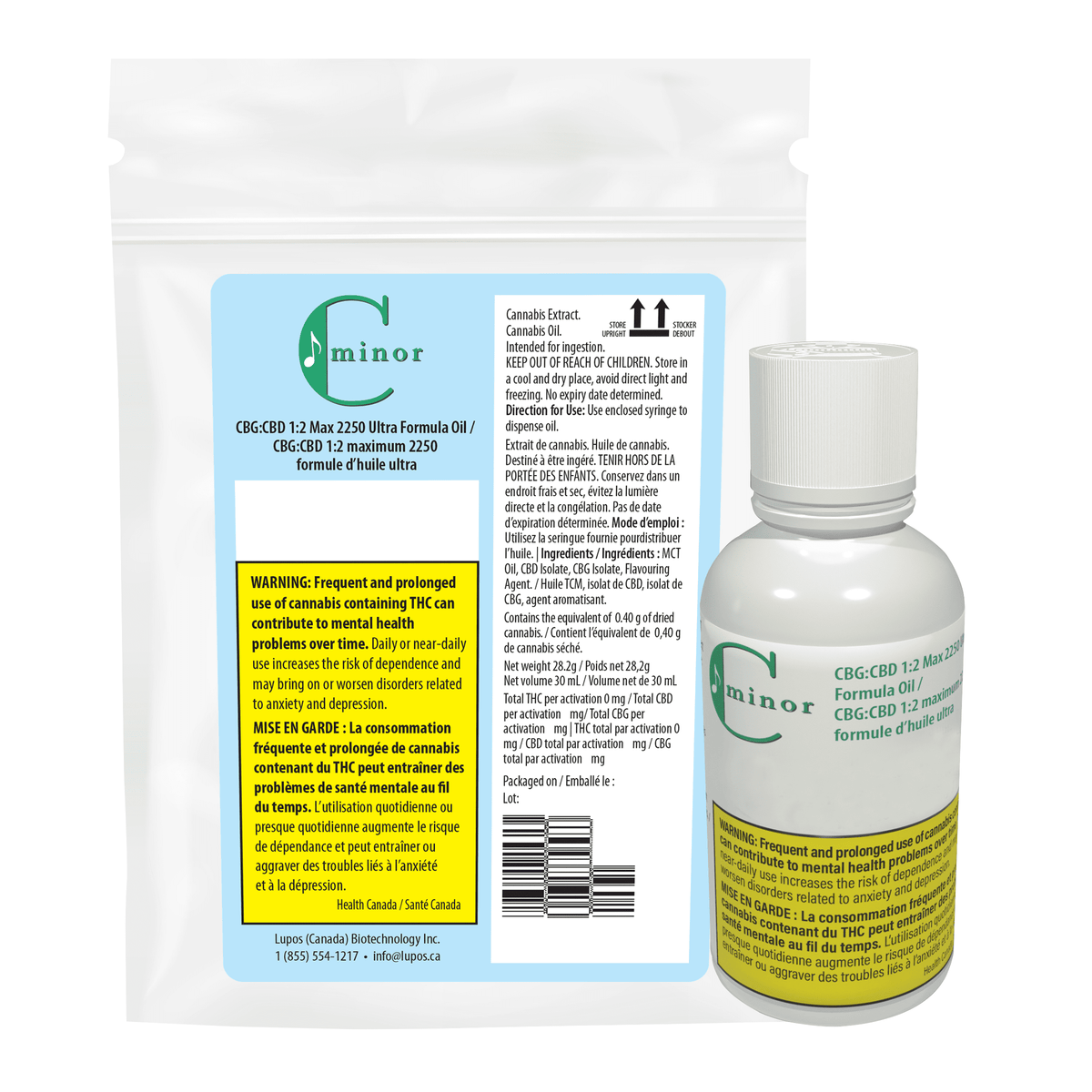 C Minor CBG:CBD 1:2 Max 2250 Ultra Formula Oil – SensiMED