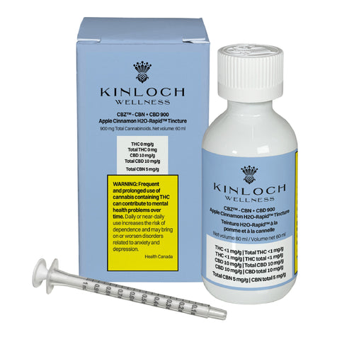 Kinloch Wellness CBZ™ - CBN + CBD 900 Apple Cinnamon H2O-Rapid™ Oil image