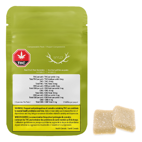 WYLD Pear 1:1 CBG:THC Gummies image