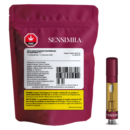 Sensimila Liquid Diamonds Watermelon 510 Vape Cartridge image