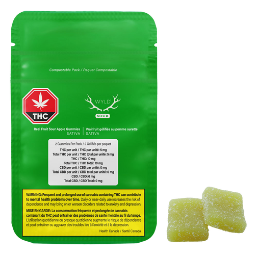 WYLD Sour Apple Sativa Gummies image