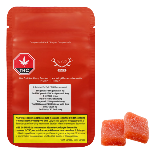 WYLD Sour Cherry Indica Gummies image