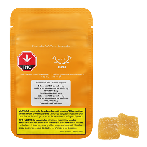 WYLD Sour Tangerine Hybrid Gummies image