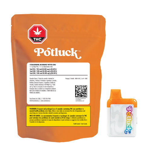 Potluck Tangerine Sunrise CBG NEW Chubbyz Disposable Vape image