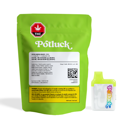 Potluck Sour Green Grape Disposable Vape image