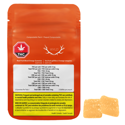 WYLD Blood Orange 3:1 CBC:THC Sativa Gummies image