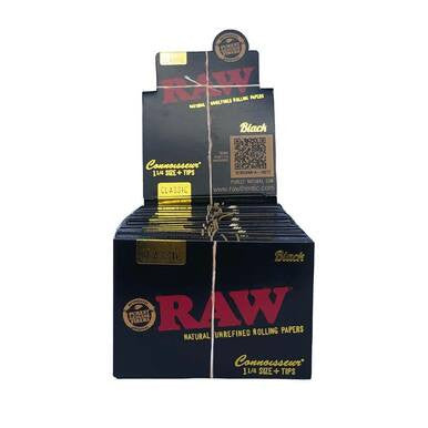 RAW Black Connoisseur 1 1/4 Papers & Tips image