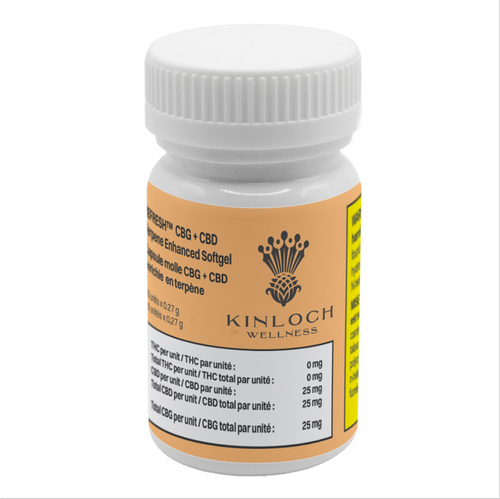 Kinloch Wellness Refresh CBG + CBD Terpene Enhanced Soft Gel image