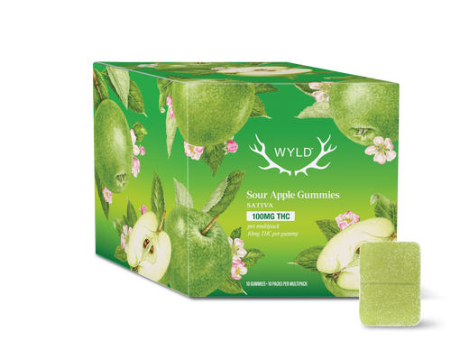 WYLD Sour Apple Sativa Gummies image