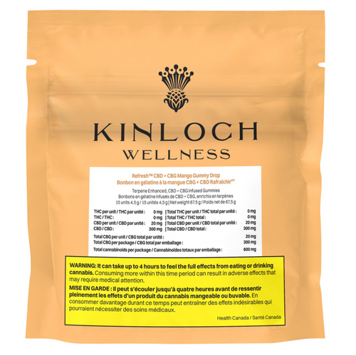 Kinloch Wellness Refresh CBG + CBD Mango Gummy Drop image