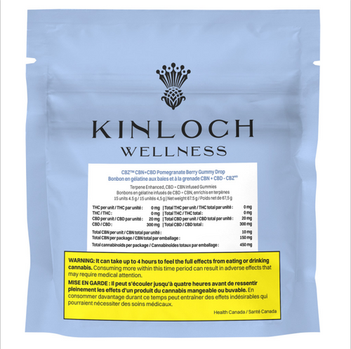 Kinloch Wellness CBZ CBN + CBD Pomegranate Berry Gummy Drop image